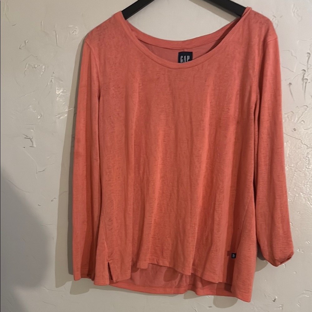 GAP Relaxed Pink 3/4 Sleeve Blouse
